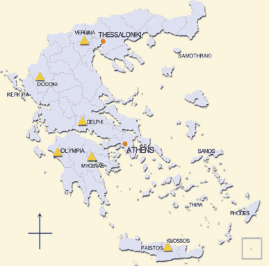 Location on Mycenae Location Map