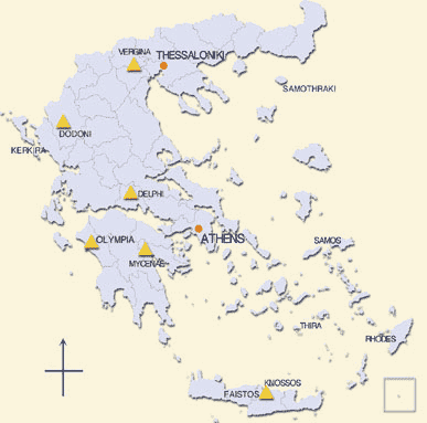 Map Location Of Mycenae 